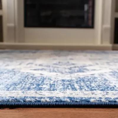 Brentwood 865 Ivory / Navy 3' X 3' Square Square Powerloomed Rug