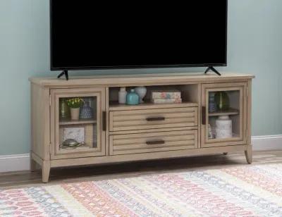 Edgewater Soft Sand Entertainment Console Wood Finish