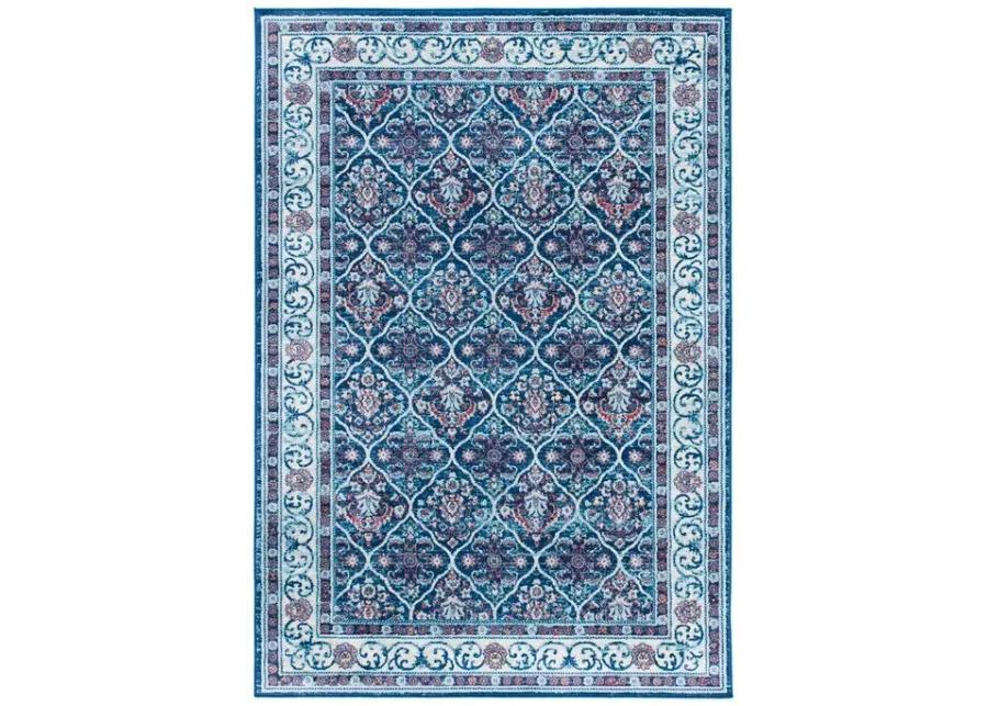 Brentwood 870 Navy / Red 6' X 9' Medium Rectangle Powerloomed Rug