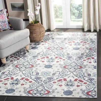 Brentwood 894 Navy / Grey 2' X 12' Runner Powerloomed Rug