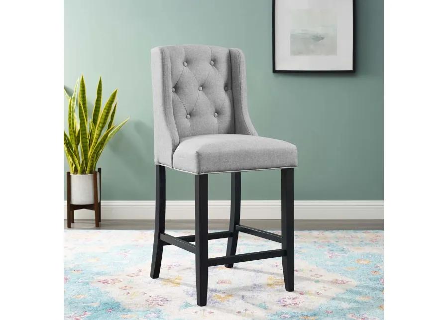 Baronet Tufted Button Upholstered Fabric Counter Stool