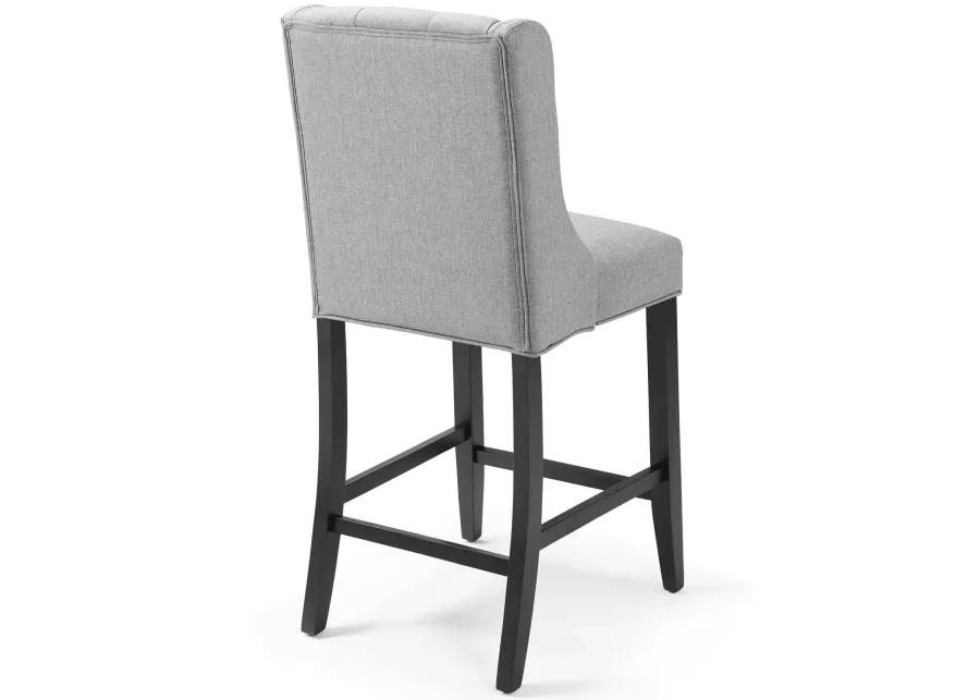 Baronet Tufted Button Upholstered Fabric Counter Stool