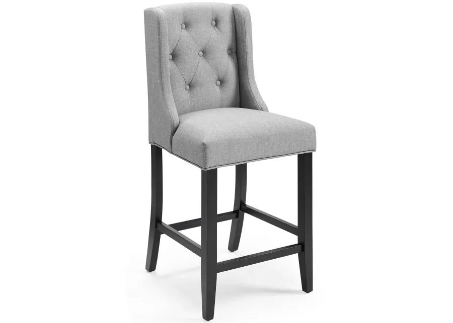 Baronet Tufted Button Upholstered Fabric Counter Stool