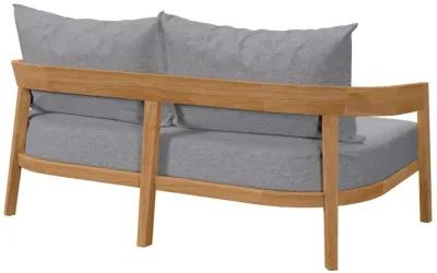 Brisbane Teak Wood Outdoor Patio Loveseat