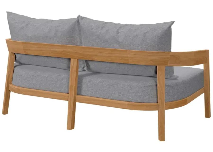 Brisbane Teak Wood Outdoor Patio Loveseat