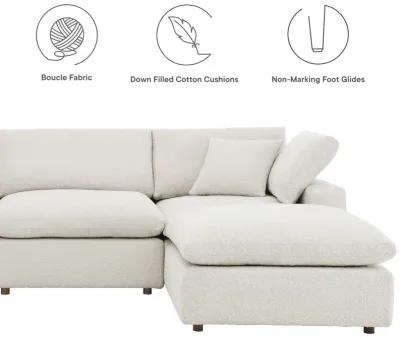 Commix Down Filled Overstuffed Boucle 6-Piece Sectional Sofa