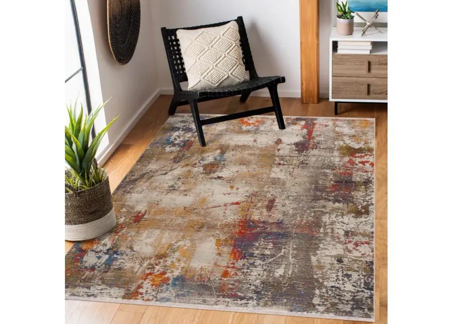 Hana Distressed Modern Abstract Area Rug 5' x 8'