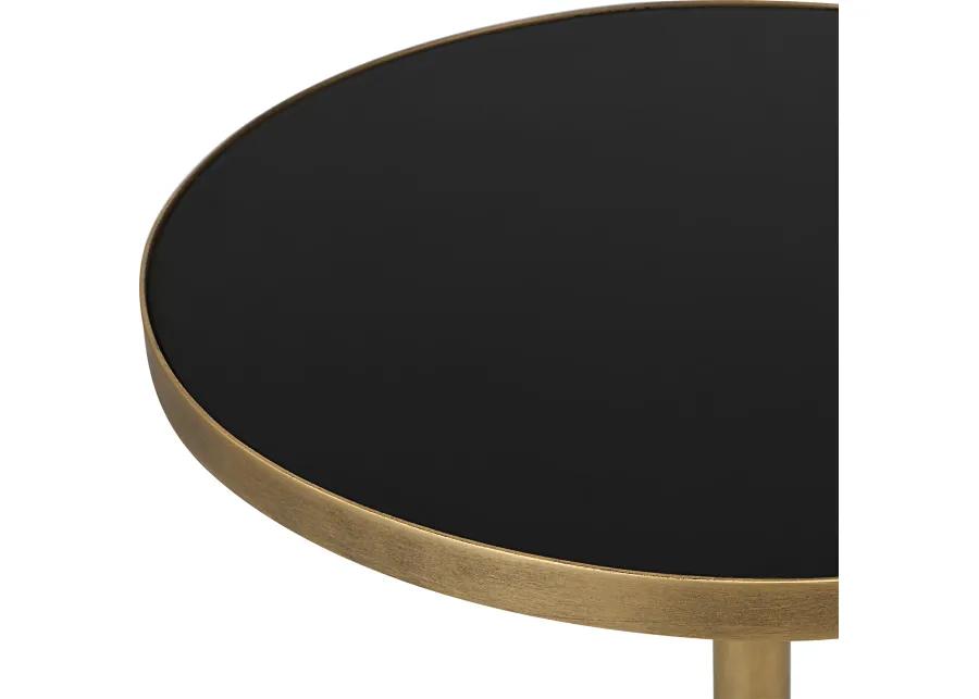 Comet Geometric Bronze Accent Table