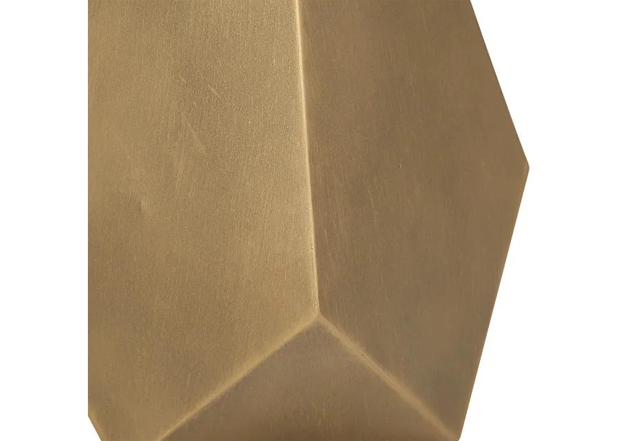 Comet Geometric Bronze Accent Table