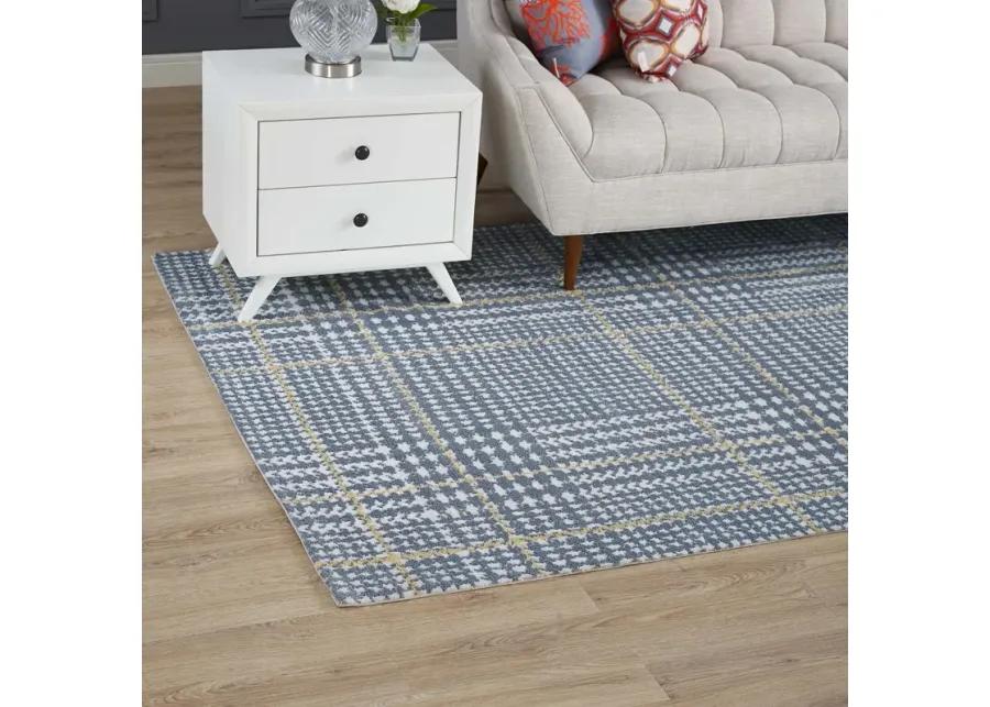 Kaja Abstract Plaid 8x10 Area Rug