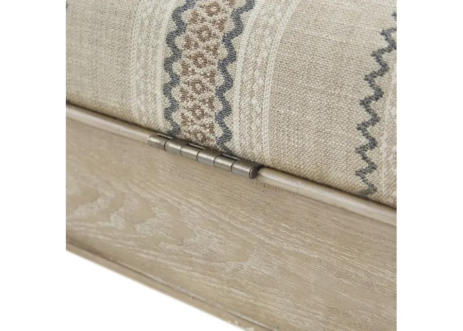 Martha Stewart Harstrom Beige Multi Soft Close Storage Bench