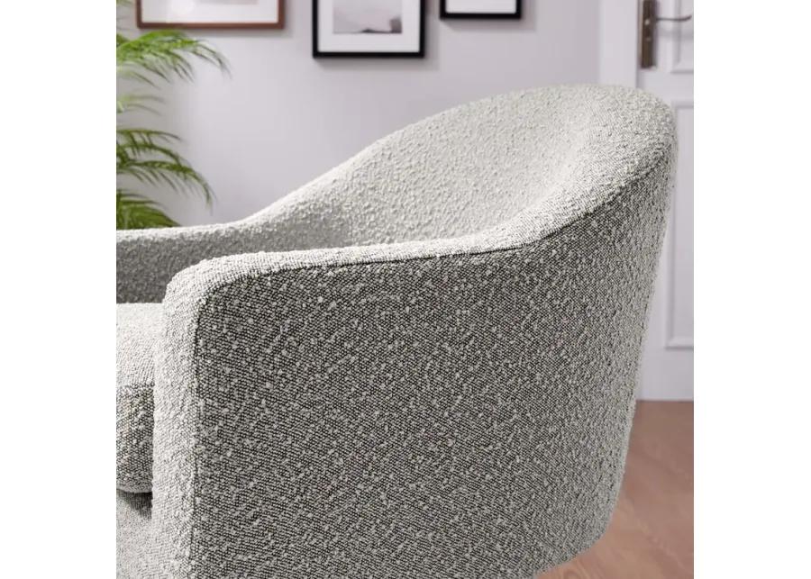 Astral Boucle Fabric Swivel Chairg