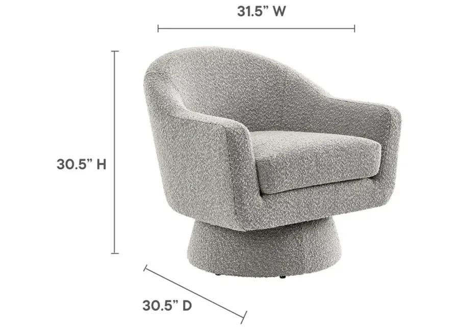 Astral Boucle Fabric Swivel Chairg