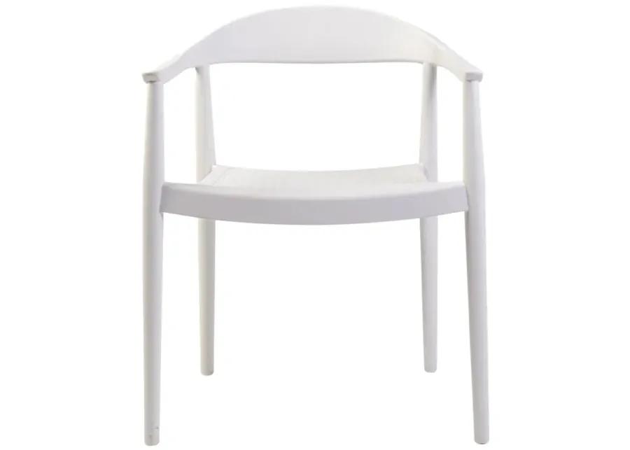 Kennedy Set of 4 Stackable Armchair-White