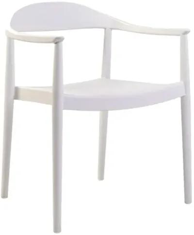 Kennedy Set of 4 Stackable Armchair-White