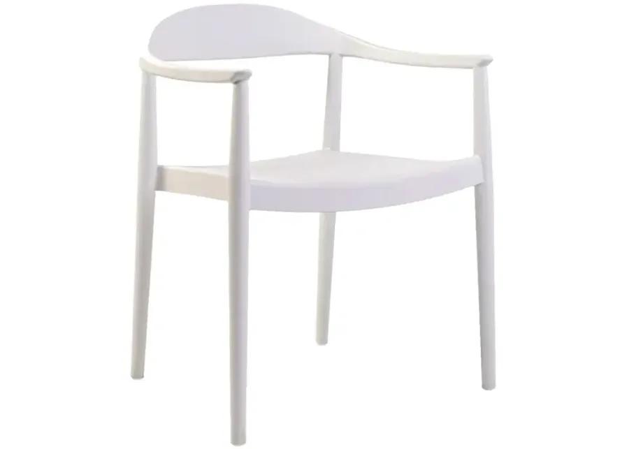 Kennedy Set of 4 Stackable Armchair-White