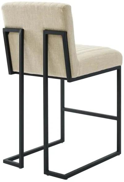 Indulge Channel Tufted Fabric Counter Stool