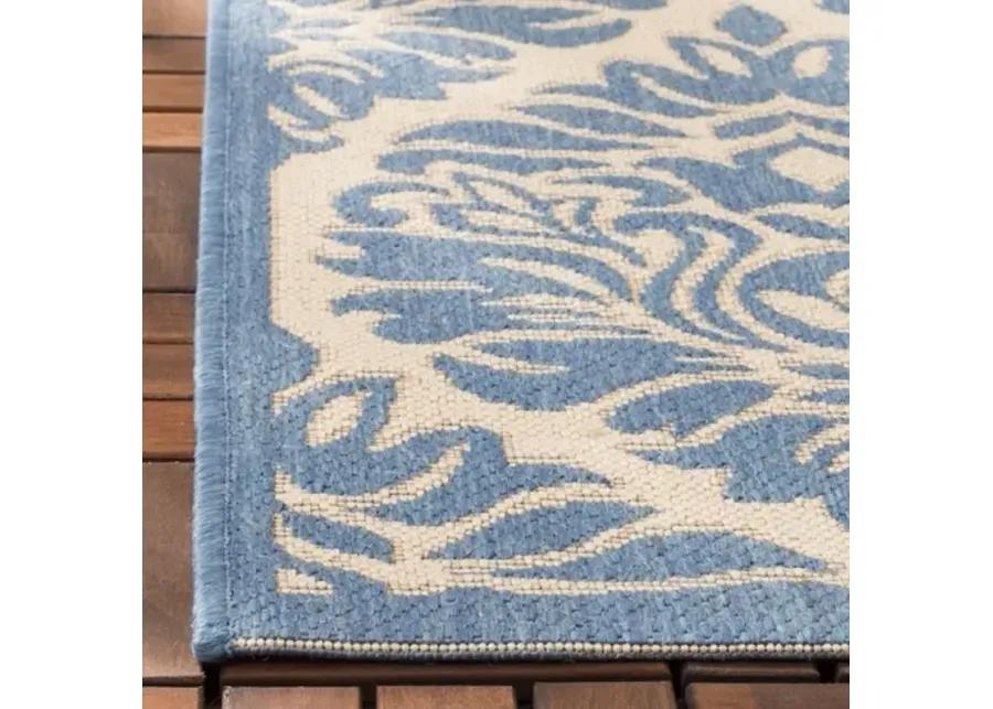 Safavieh BEACH HOUSE Collection BHS135N-28 Cream / Blue 2'-2" X 8'