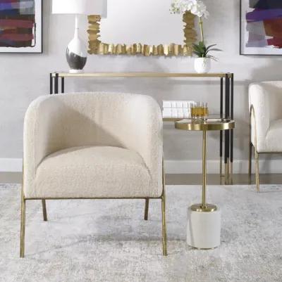 Jacobsen Off White Shearling Accent Chair