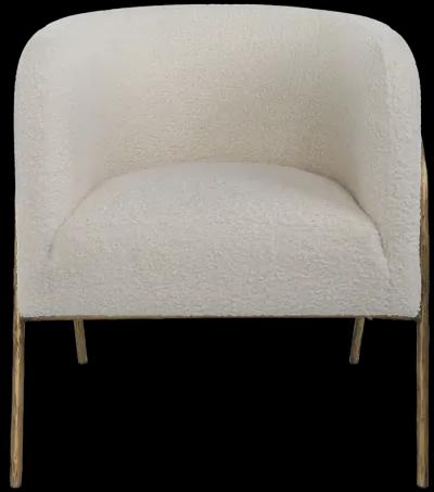 Jacobsen Off White Shearling Accent Chair