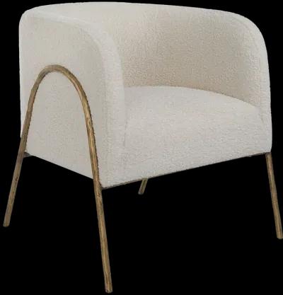 Jacobsen Off White Shearling Accent Chair