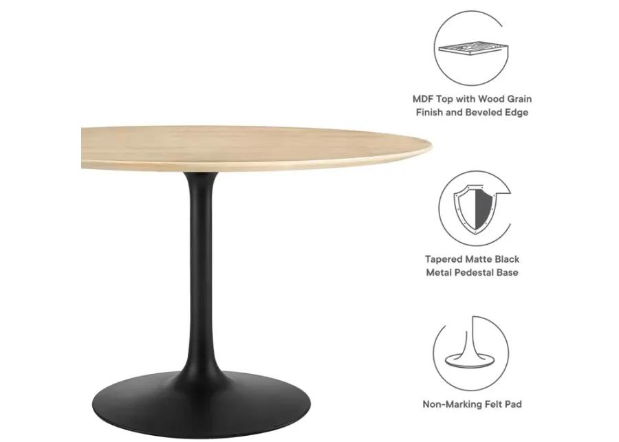 Lippa 47" Round Wood Grain Dining Table