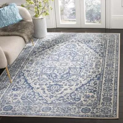 Brentwood 832 Navy / Light Grey 9' X 12' Large Rectangle Powerloomed Rug