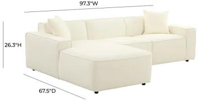 Olafur Cream Linen Sectional - LAF