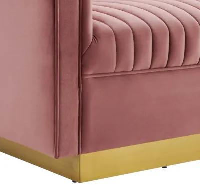 Sanguine Vertical Channel Tufted Performance Velvet Loveseat