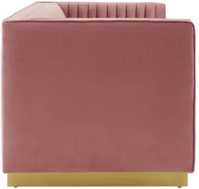 Sanguine Vertical Channel Tufted Performance Velvet Loveseat