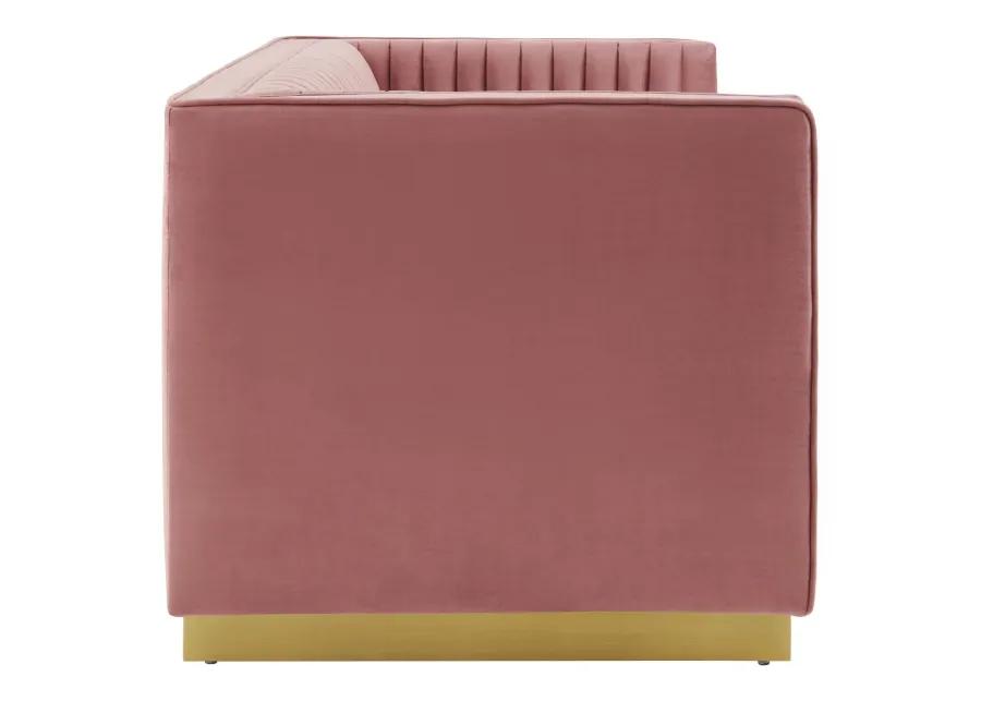 Sanguine Vertical Channel Tufted Performance Velvet Loveseat