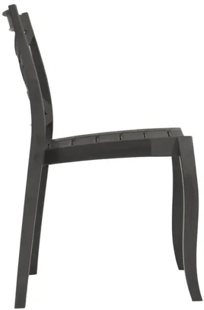 Zeus Set of 4 Stackable Side Chair-Anthracite