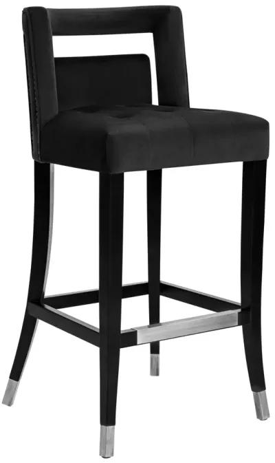 Hart Black Velvet Counter Stool