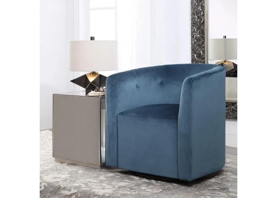 Mallorie Blue Swivel Chair