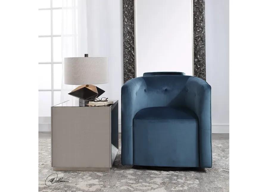 Mallorie Blue Swivel Chair