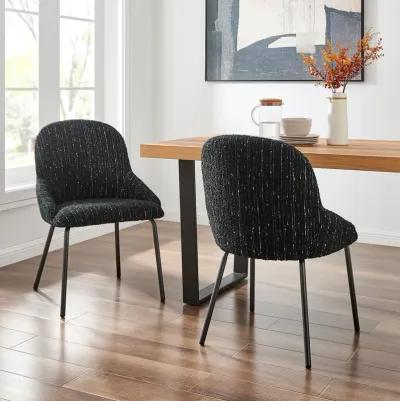 Katrisa KD Fabric Dining Side Chair, Zenith Black