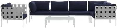 Harmony 7 Piece Outdoor Patio Aluminum Sectional Sofa Set