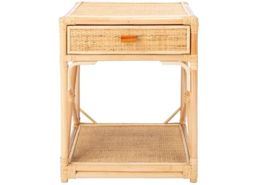 BALI 1 DRAWER 1 SHELF NIGHTSTAND