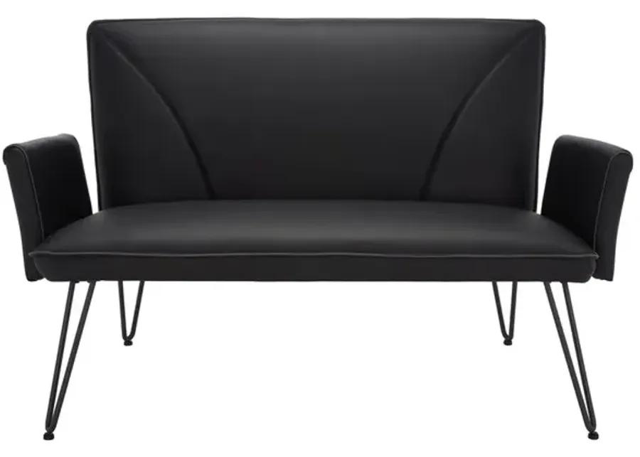 JOHANNES MID CENTURY MODERN LEATHER SETTEE