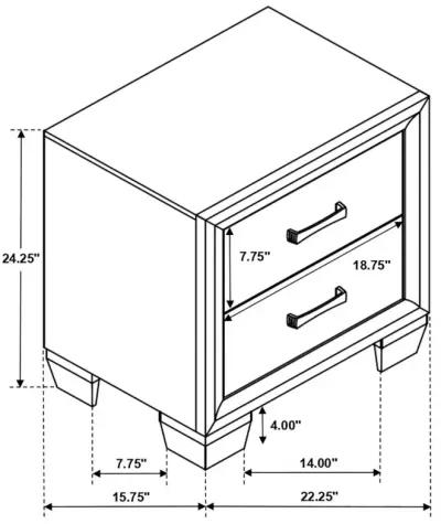 Brandon 2-Drawer Nightstand