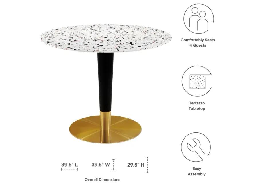 Zinque 40" Round Terrazzo Dining Table