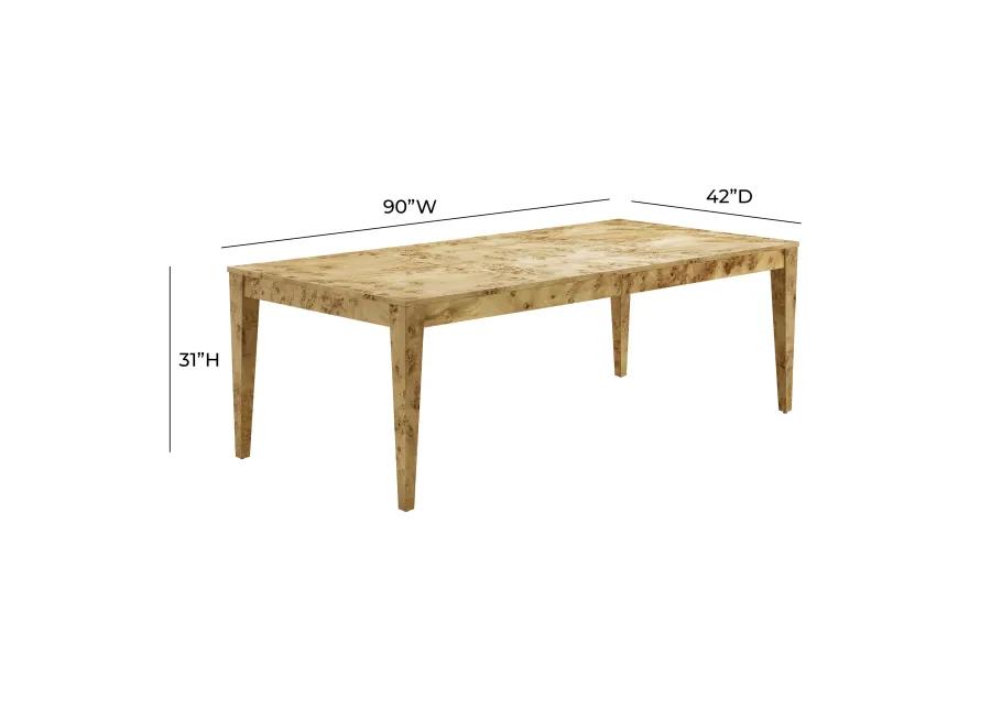 Brandyss Natural Burl Rectangular Dining Table