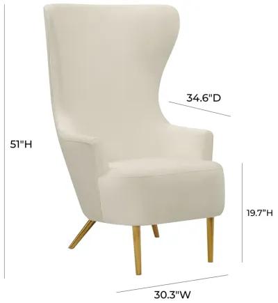 Julia Cream Wingback Chair