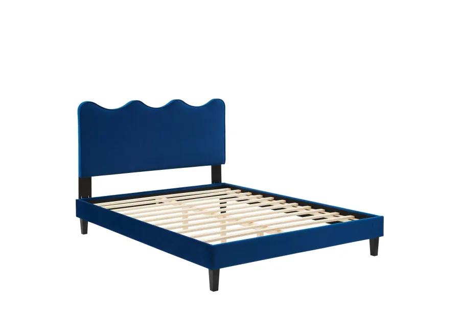 Current Performance Velvet King Platform Bed