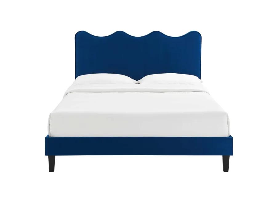 Current Performance Velvet King Platform Bed