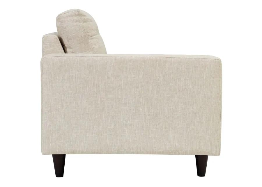 Empress Left-Facing Upholstered Fabric Loveseat