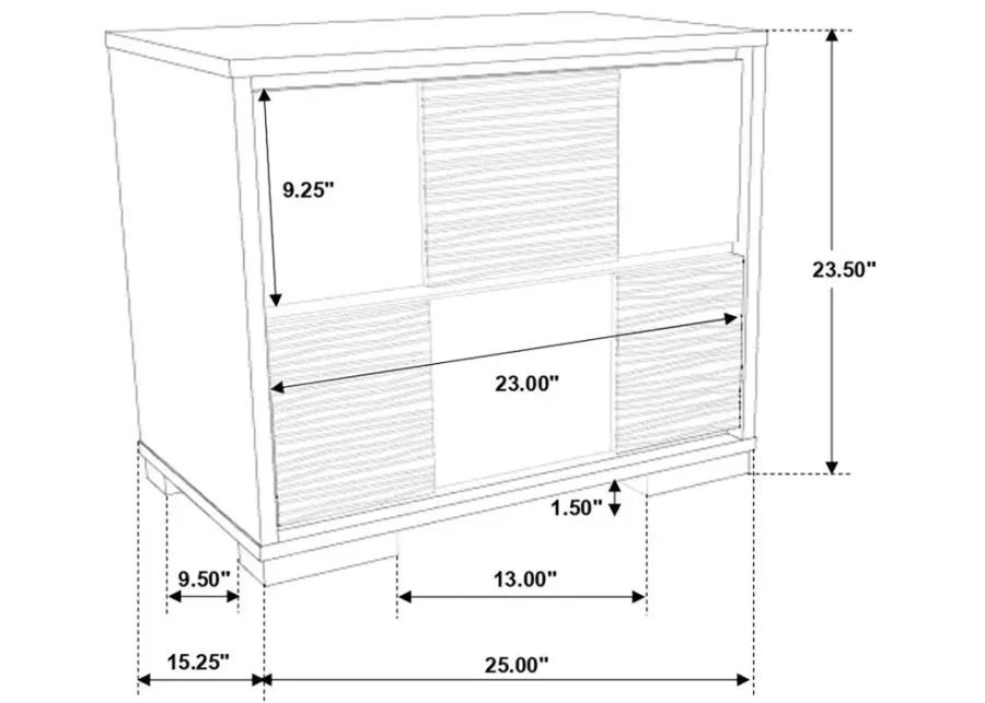 Blacktoft 2-drawer Nightstand Black