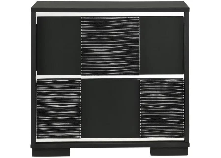 Blacktoft 2-drawer Nightstand Black