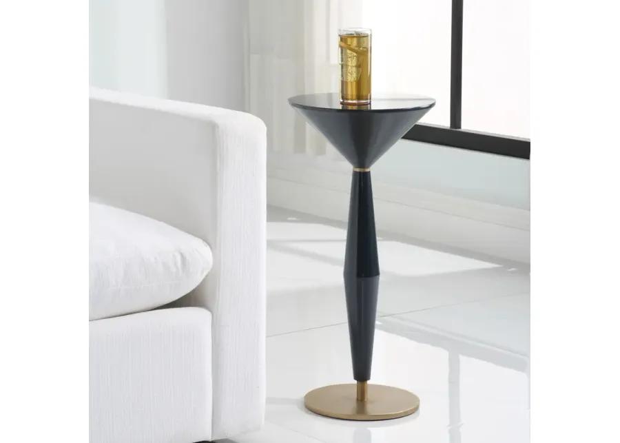 Luster Navy Blue Accent Table