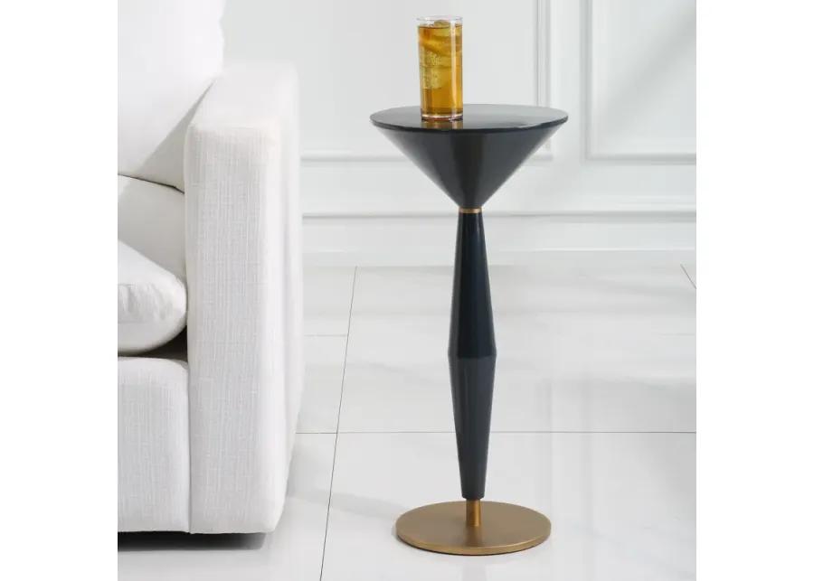 Luster Navy Blue Accent Table